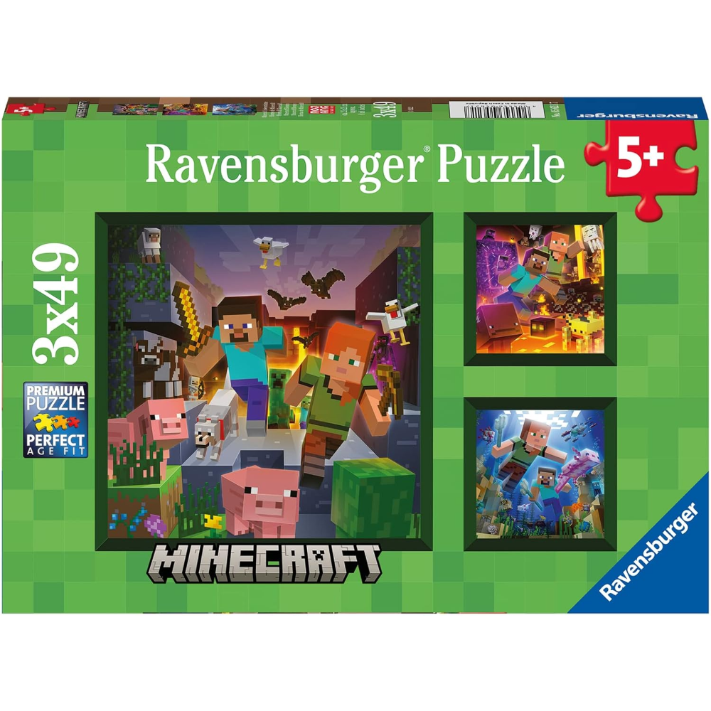 ROMPECABEZAS MINECRAFT 3 EN 1